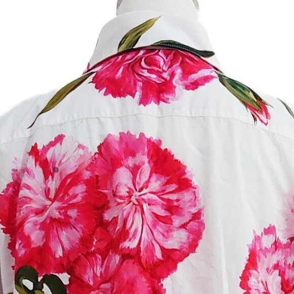 Dolce & Gabbana Floral Print Button Down Cotton Blouse - Picture 6 of 11